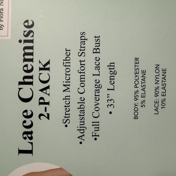 Women 2 Pack Lace Sleepwear Chemise Multi Color Floral Elegant Summer  Sz M - Picture 3 of 4